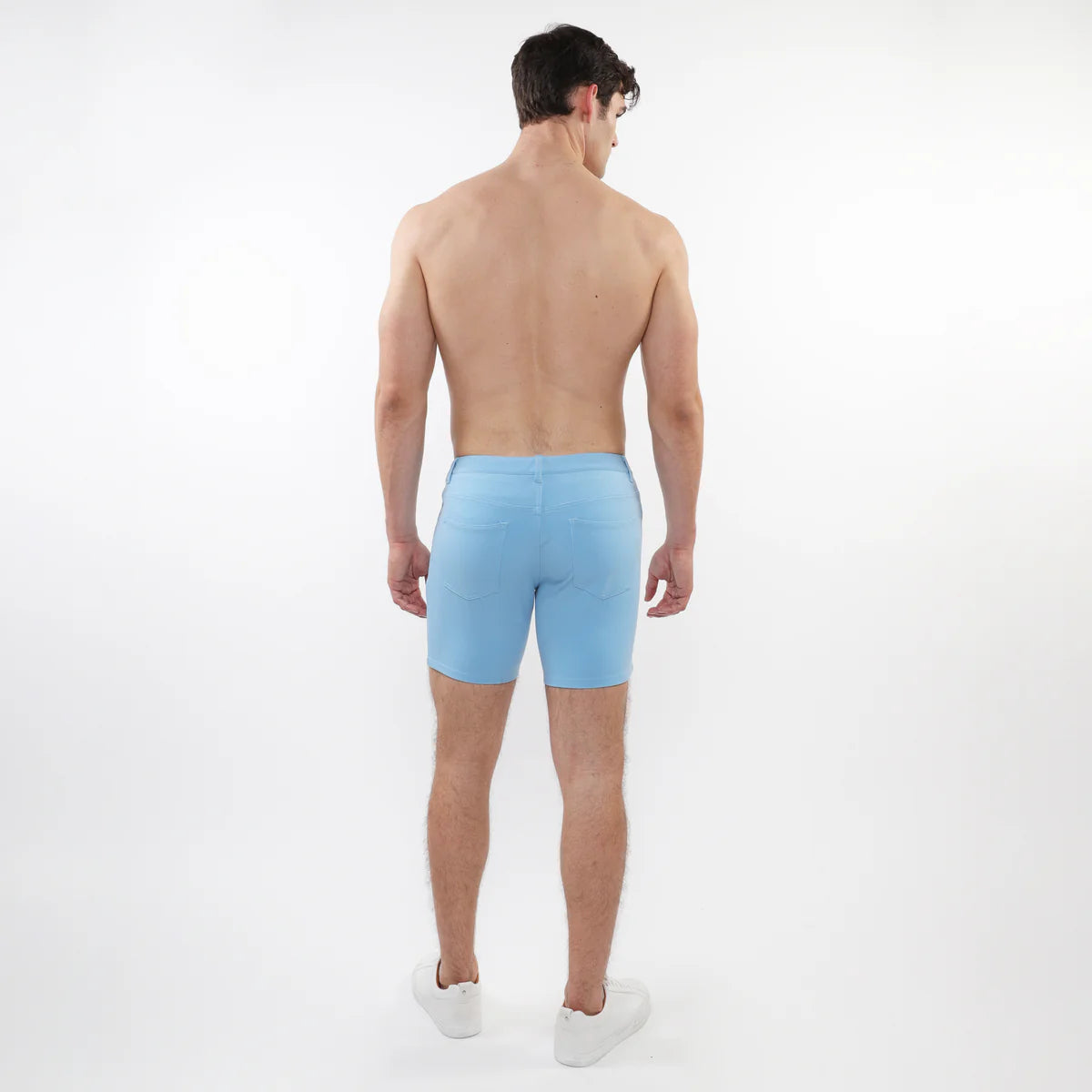 Stretch Knit Shorts (5" inseam) (Pale Blue)