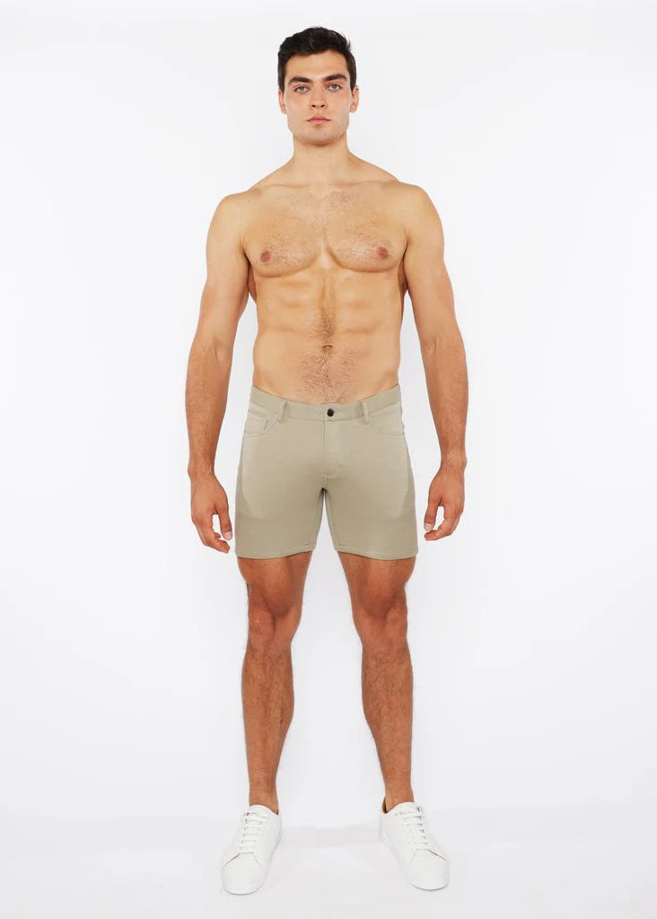 Textured Fine Cord Shorts (Macchiato)