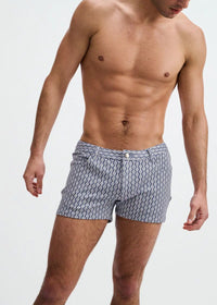 3" Textured Jacquard Knit Shorts (Blue)