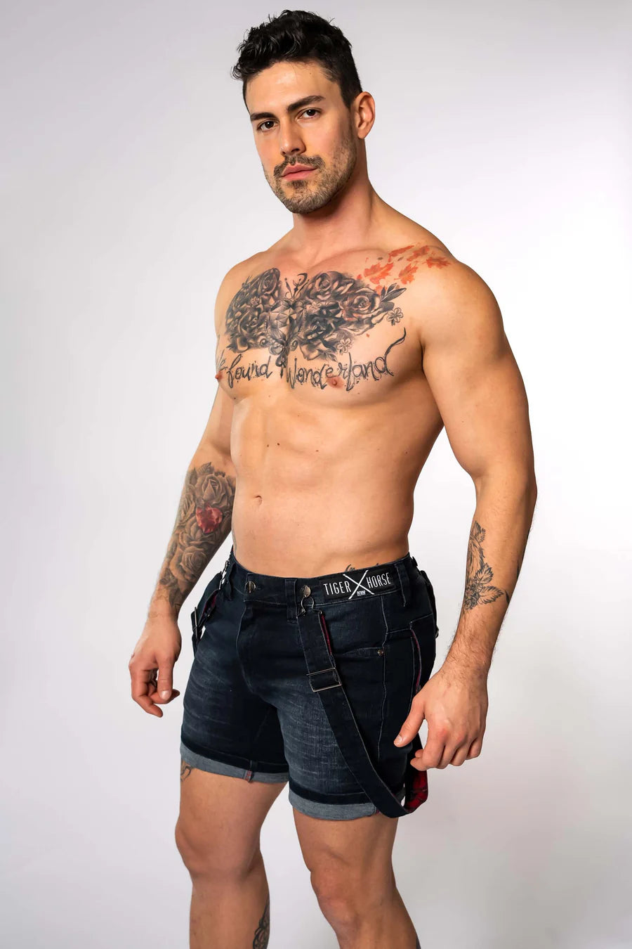 Homar Tartan Strapped Shorts (Dark Brushed)