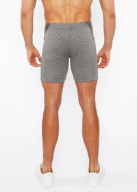 5" 5-Pocket Jean Short (Grey Mini Diamond)