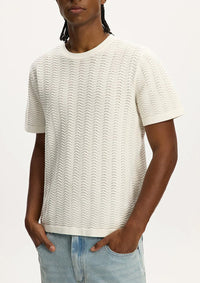 Wave Knit Tee (Flat White)