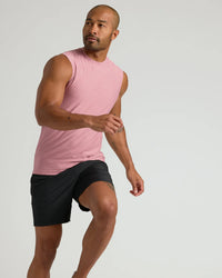 Sleeveless Active Muscle Tee (Quartz Rose)