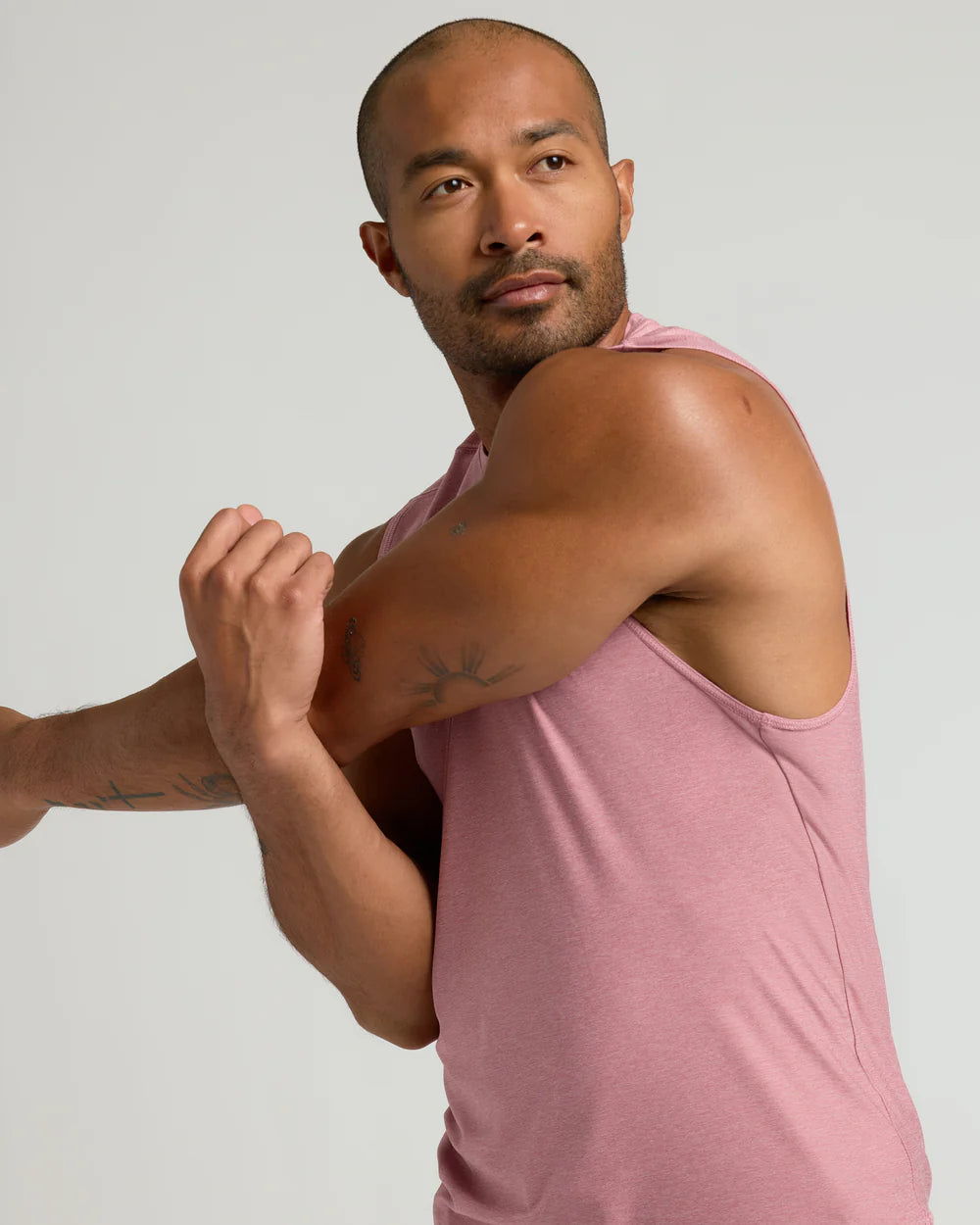 Sleeveless Active Muscle Tee (Quartz Rose)