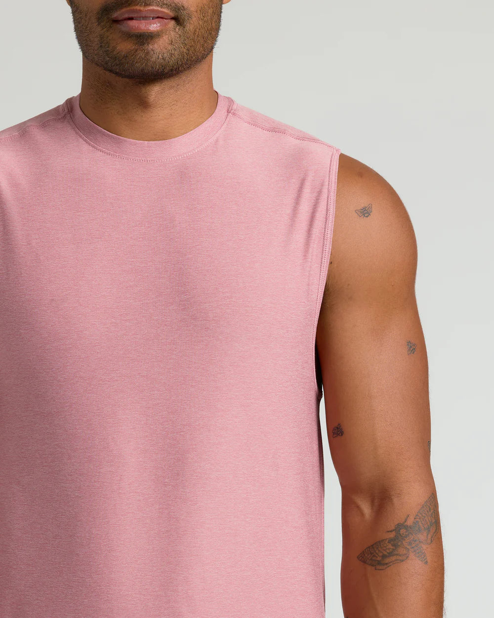 Sleeveless Active Muscle Tee (Quartz Rose)
