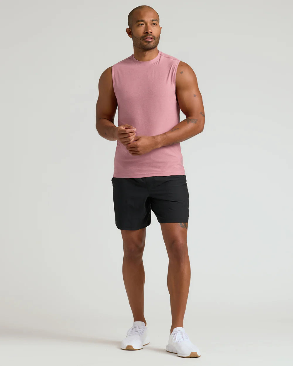 Sleeveless Active Muscle Tee (Quartz Rose)