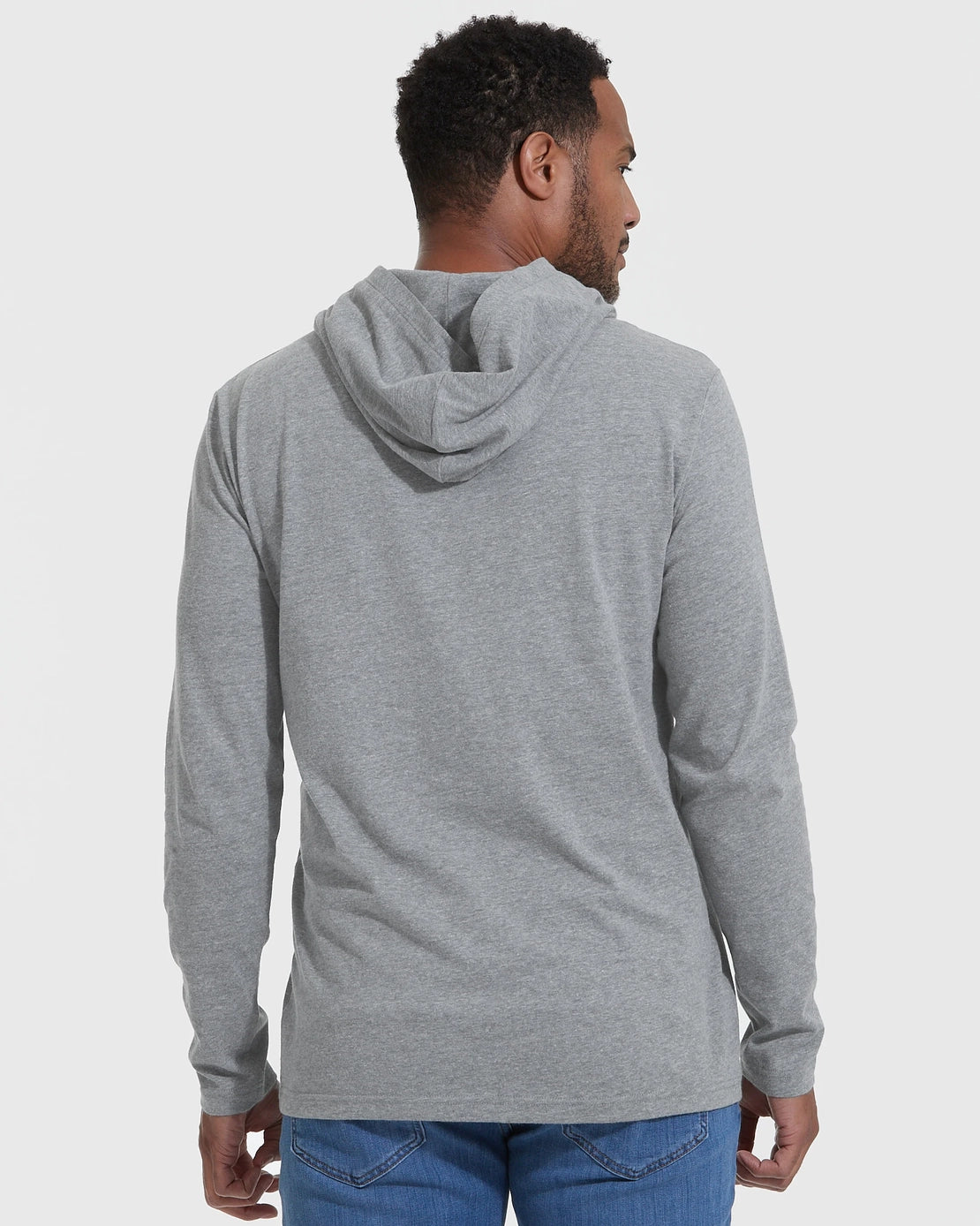 Long Sleeve Hooded Tee (Heather Grey)