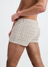 3" Tweed Look Jacquard Knit Shorts (Amber/Blue)