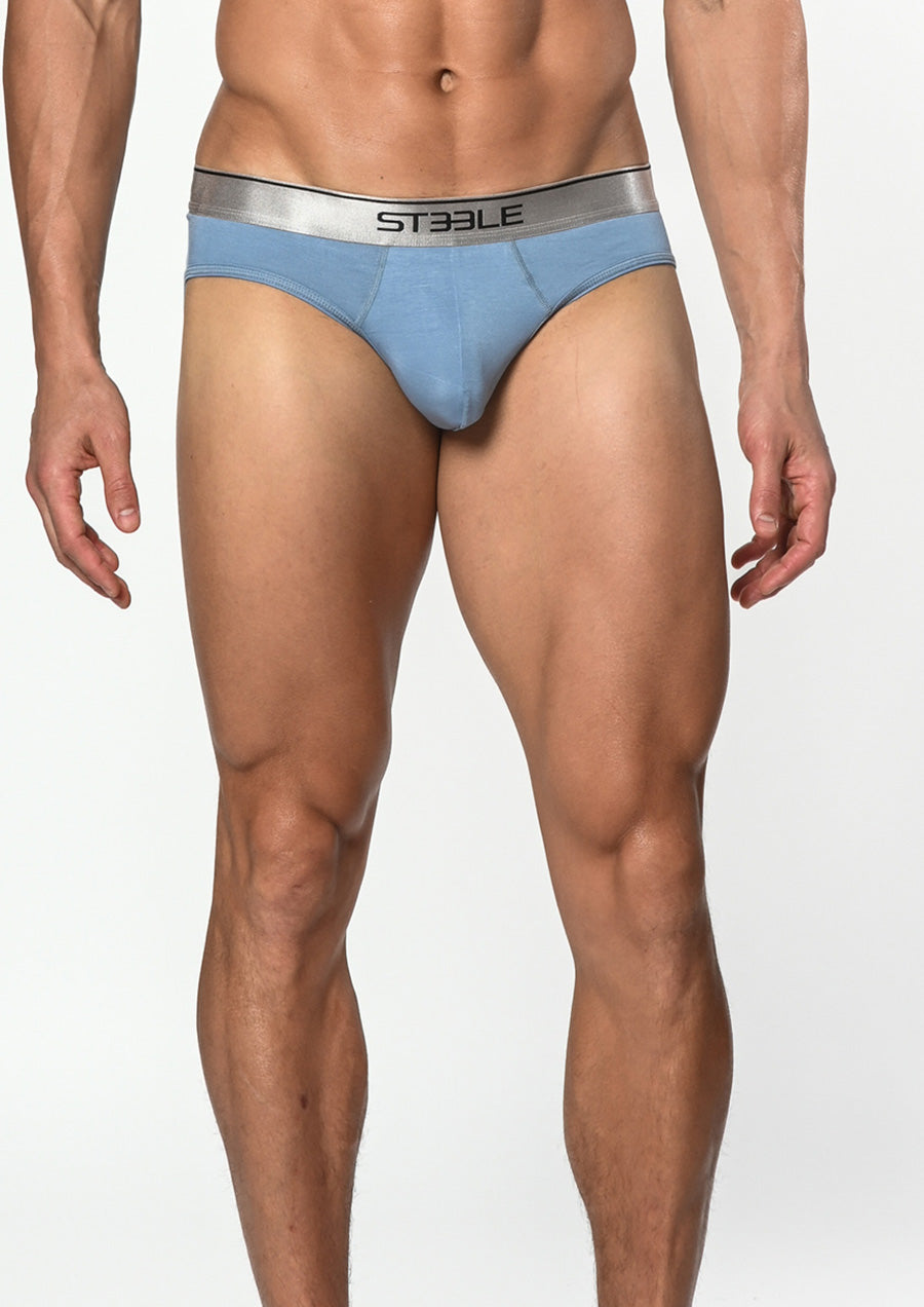 Stretch Bamboo Brief (Blue Dolphin)