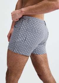 3" Textured Jacquard Knit Shorts (Blue)