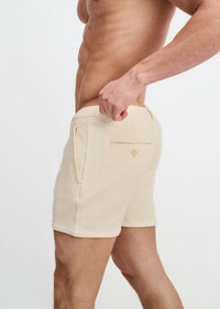 Textured Knit Chino Shorts (Ecru)