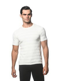 Textured Knitted Tee (Off White)