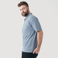 Short Sleeve Polo (Heather Indigo)
