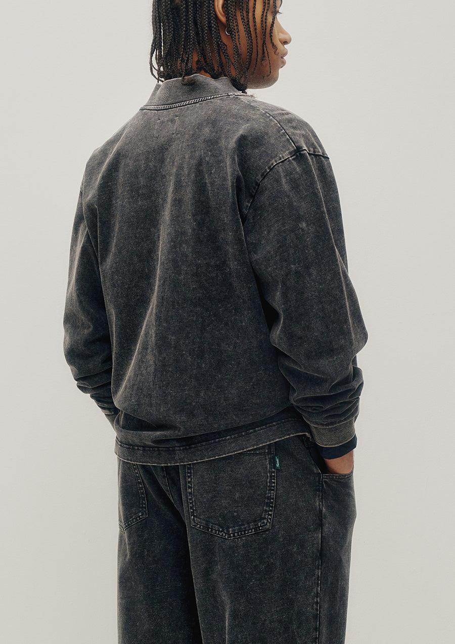 Jersey Bomber Sweatshirt (Fade Black)