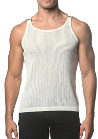 Knitted Tank with Clips (Milky)