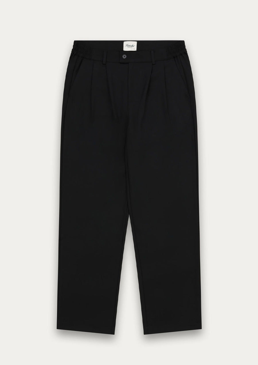 Double Pleat Pant (Black)
