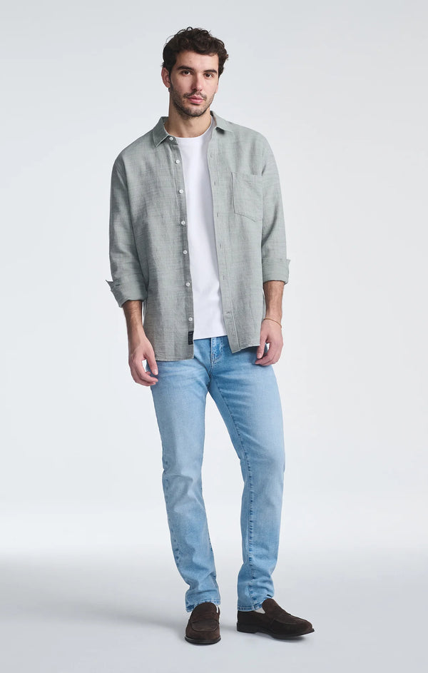 Marcus Slim Straight Leg (Aqua Blue Feather Blue)