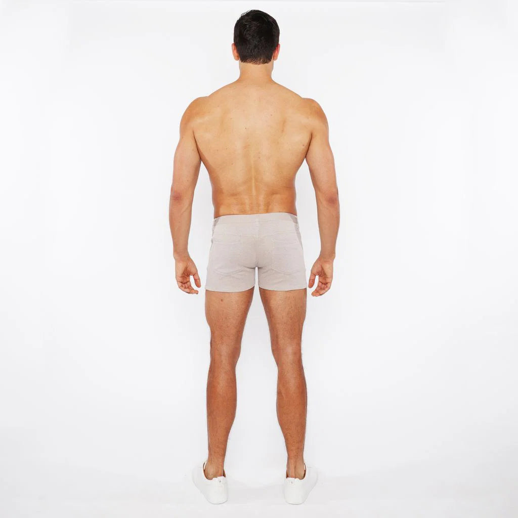 3" Two-Tone Melange Knit Short (Burnt Biscuit)