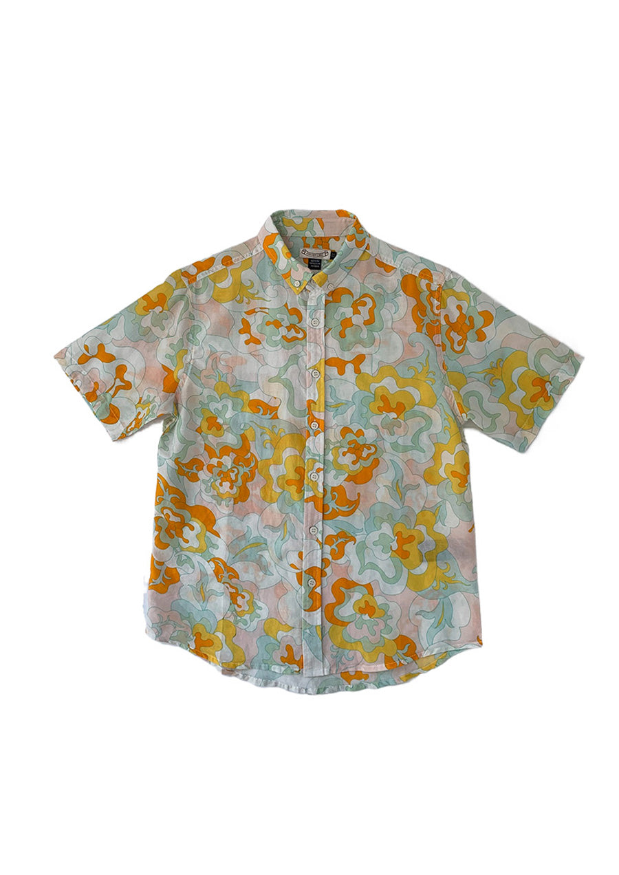 Retro Swirls Silk Blend Shirt