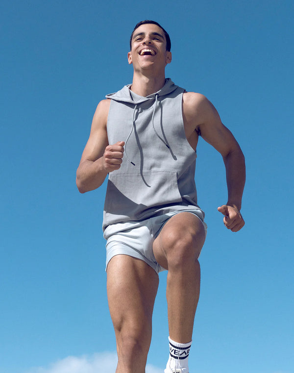 Sleeveless Hoodie (Grey)