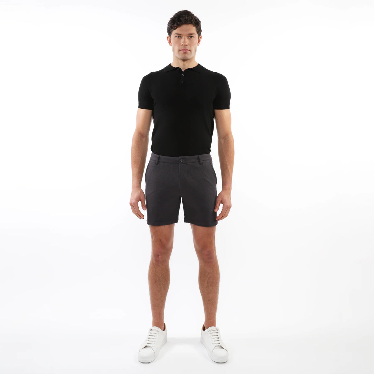 6" Inseam Textured Stretch Knit Short (Satellite)