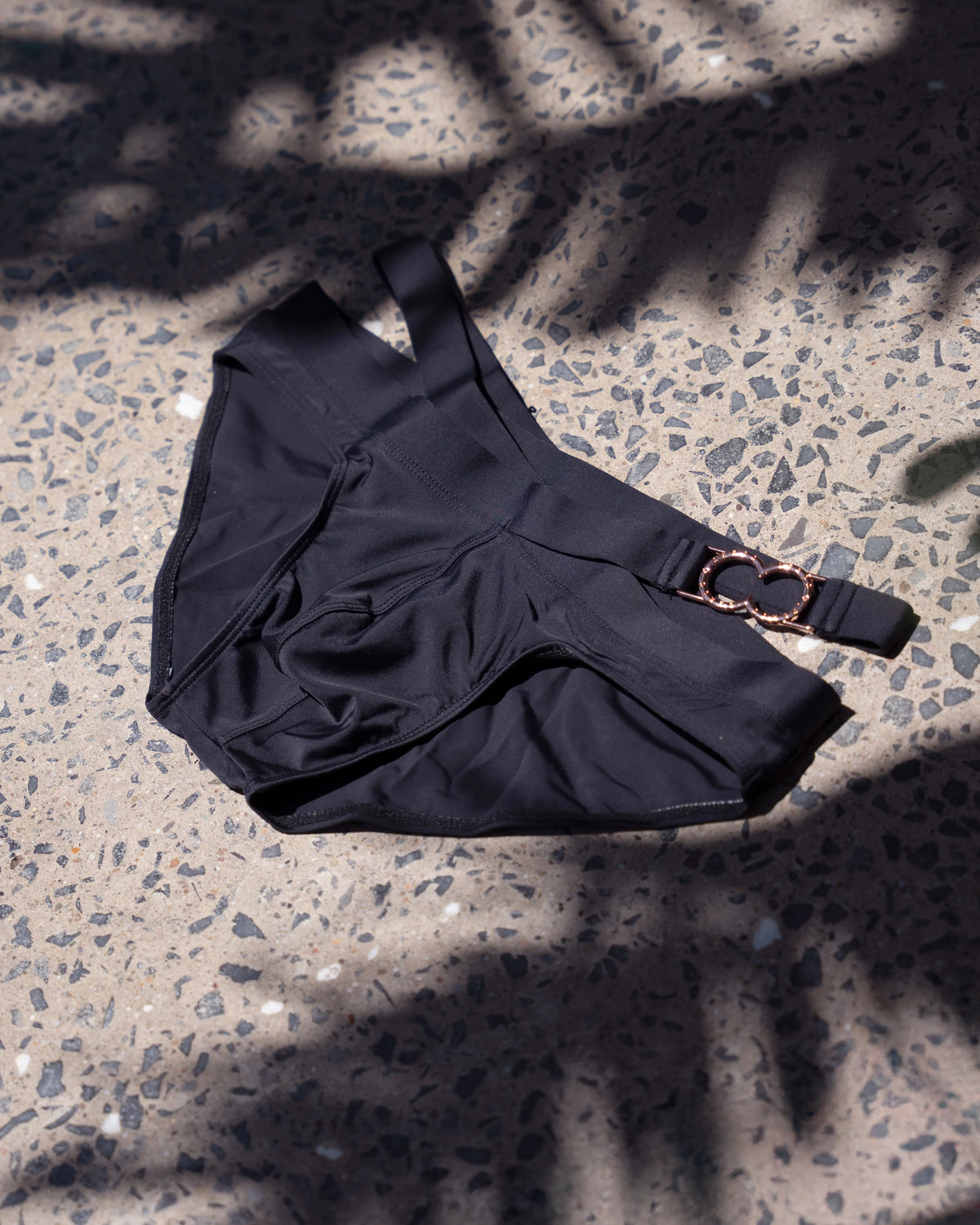 Double Strap Swim Brief (Black)