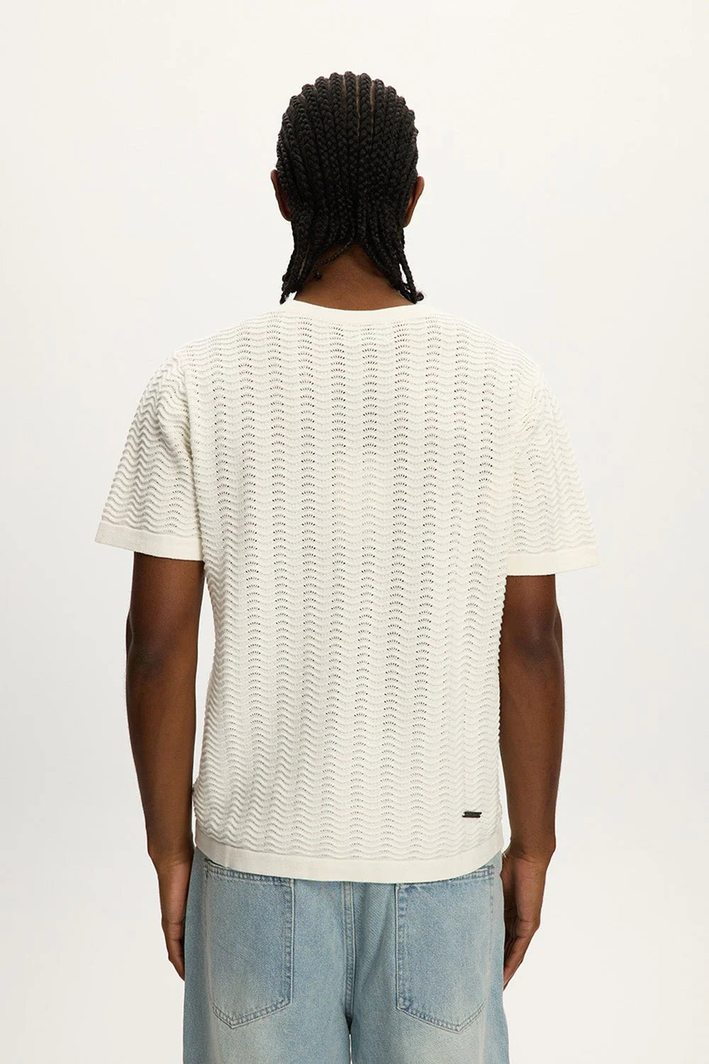Wave Knit Tee (Flat White)
