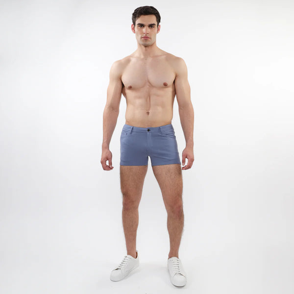 Stretch Knit Jean Short 3" Inseam (Atlantic Blue)
