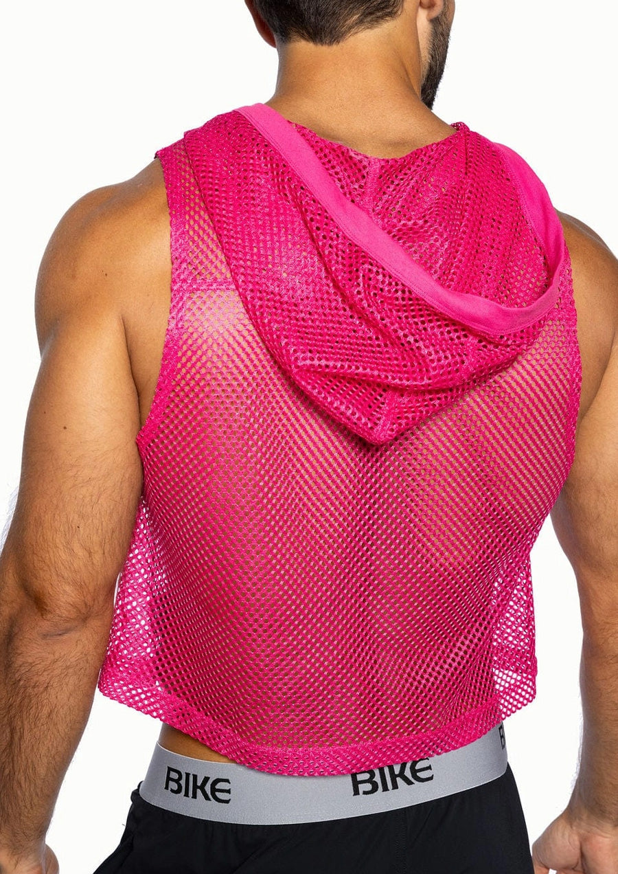 Hooded Sleeveless Jersey (Hot Pink)