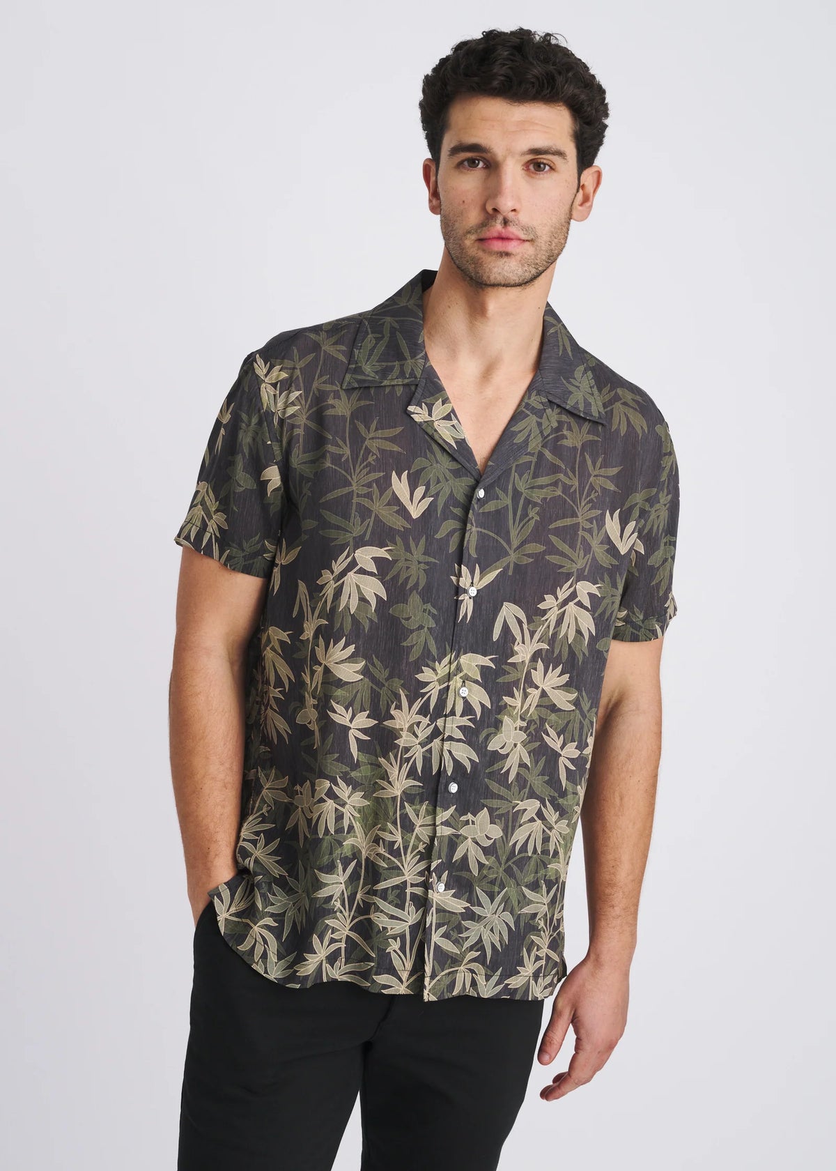 Modal Border Shirt (Khaki/Ranger Fauna)