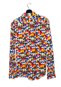 Multicolor Herringbone Long Sleeve Shirt