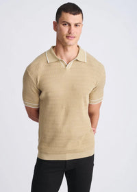 Johnny Collar Knit Polo (Nutmeg)