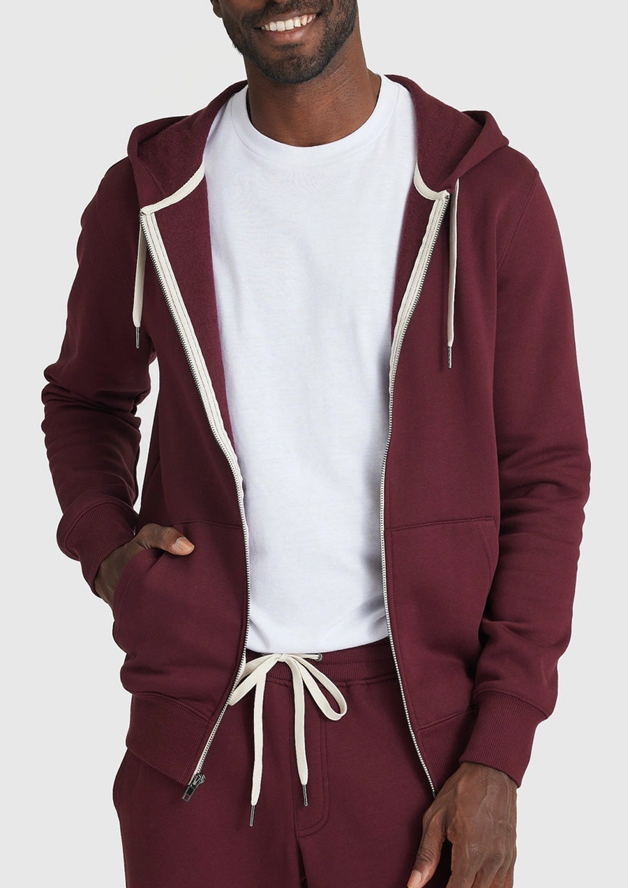 Fleece French Terry Hoodie (Mahogany)