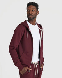 Fleece French Terry Hoodie (Mahogany)