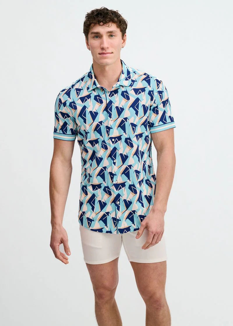 Performance Short Sleeved Shirt (Mirage/Cobalt)