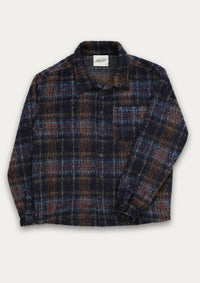 Faux Mohair Shirt (Navy)