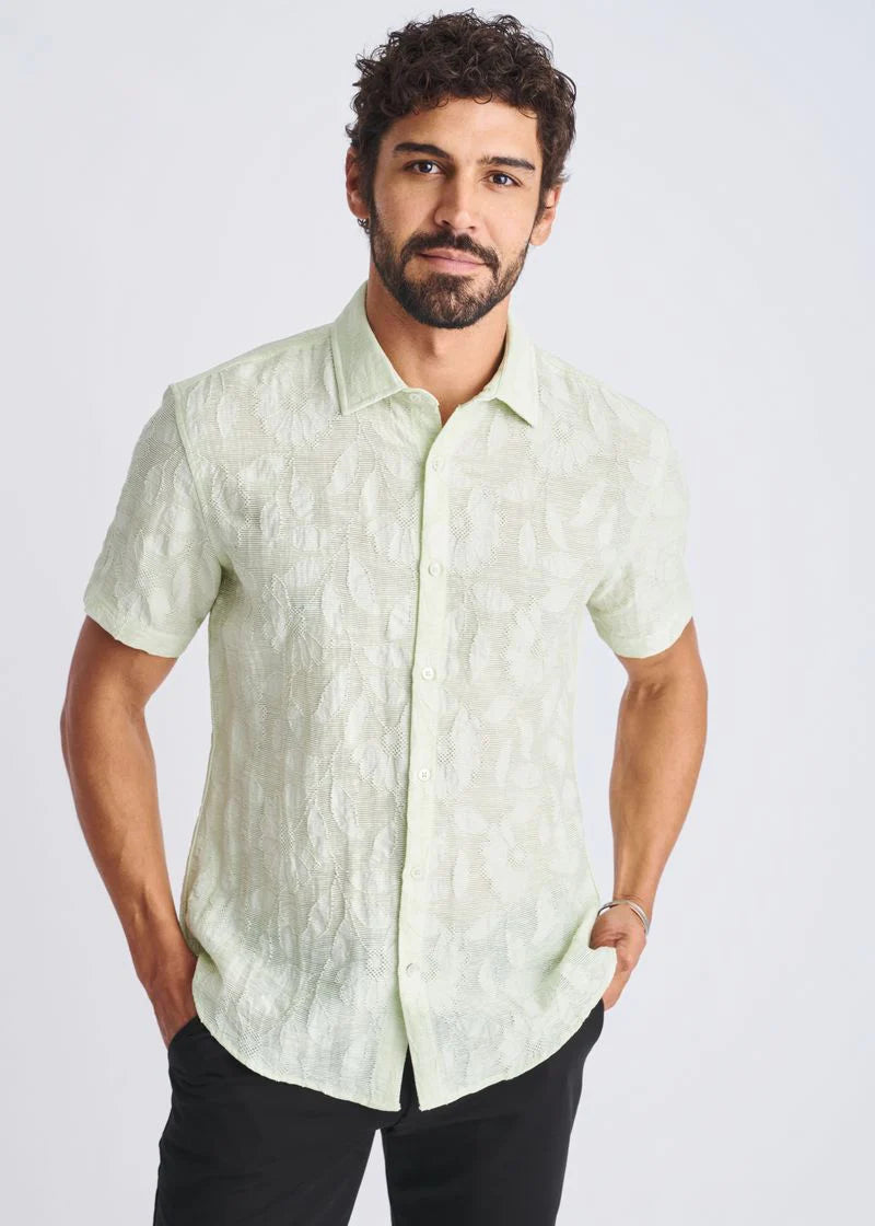 Lightweight Jacquard Shirt (Cool Mint)
