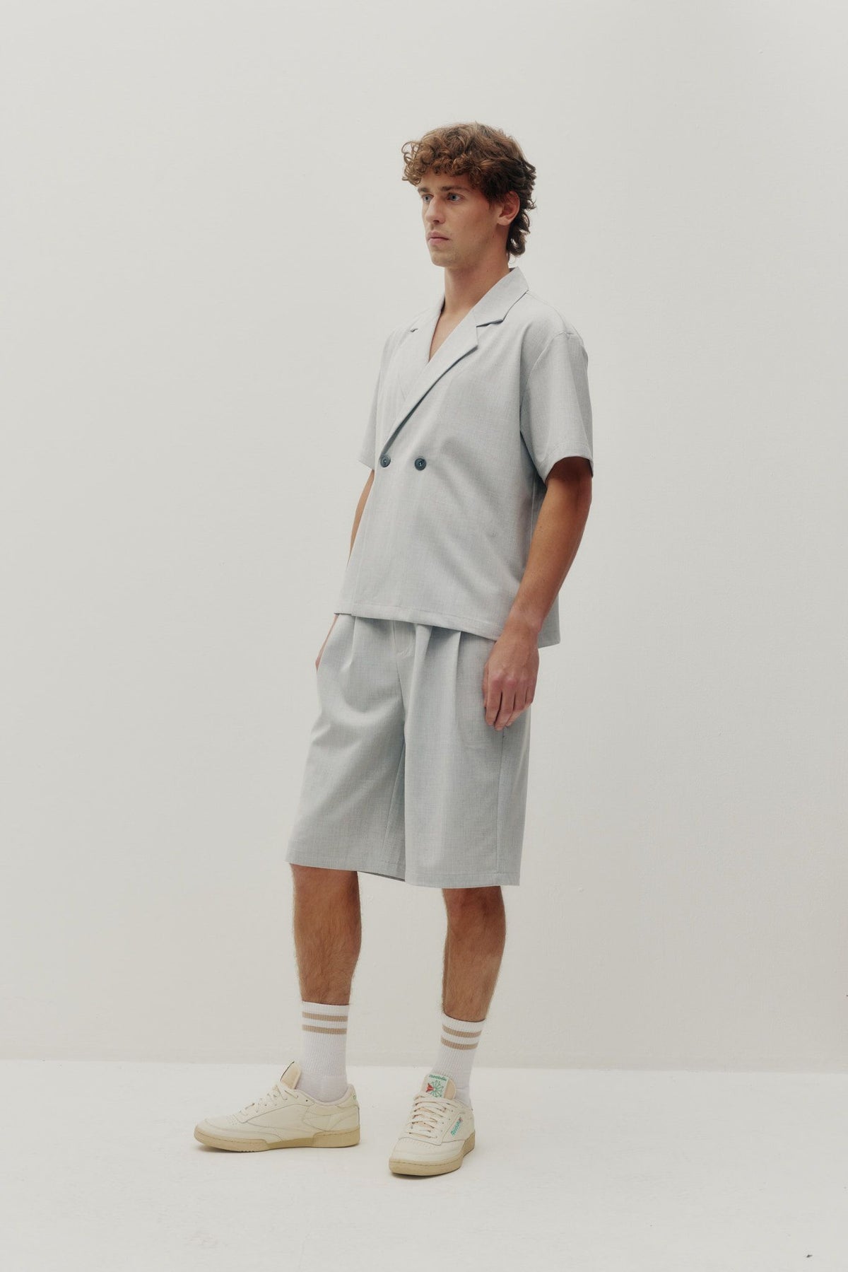 Breasted Shirt (Light Grey)