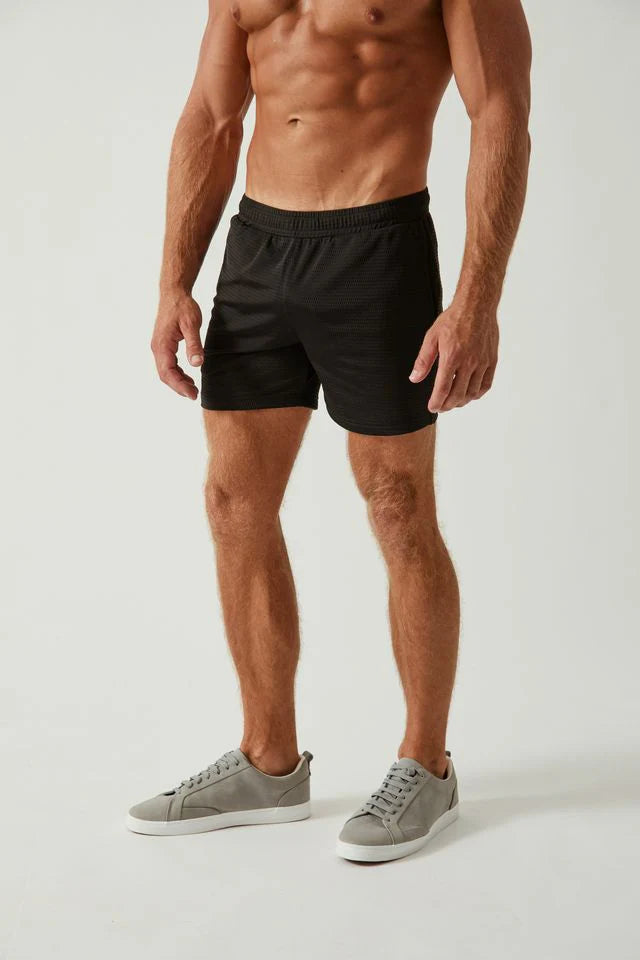 Textured Mesh Performance Shorts (Black)