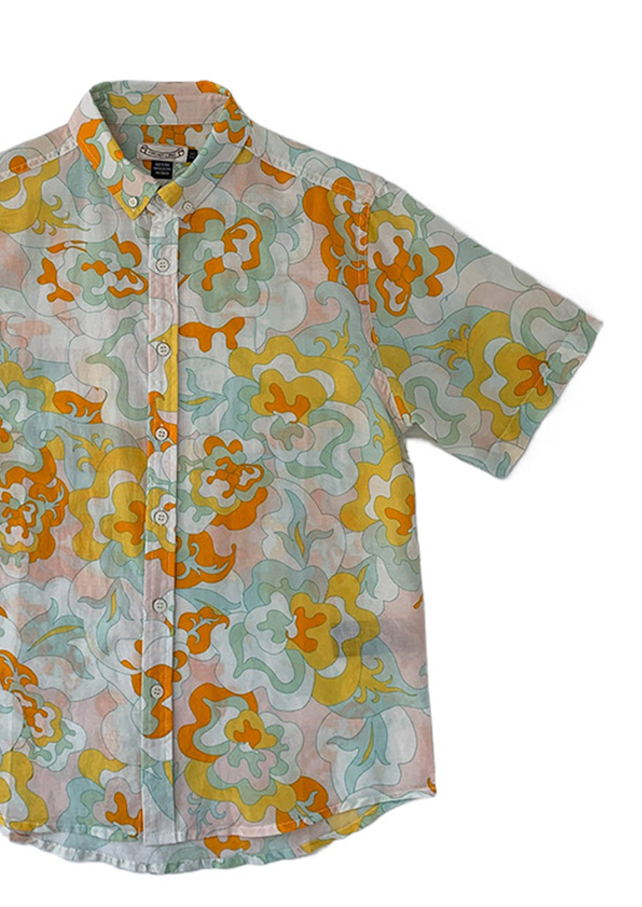 Retro Swirls Silk Blend Shirt