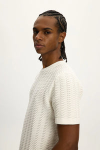Wave Knit Tee (Flat White)
