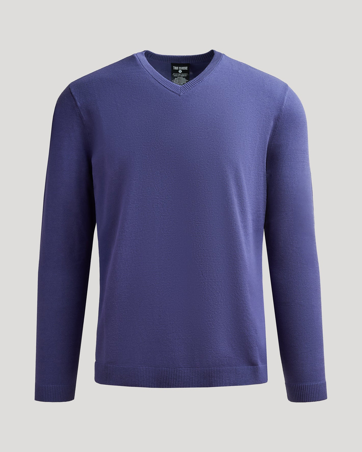 Dressy V-Neck Sweater (Blueberry)