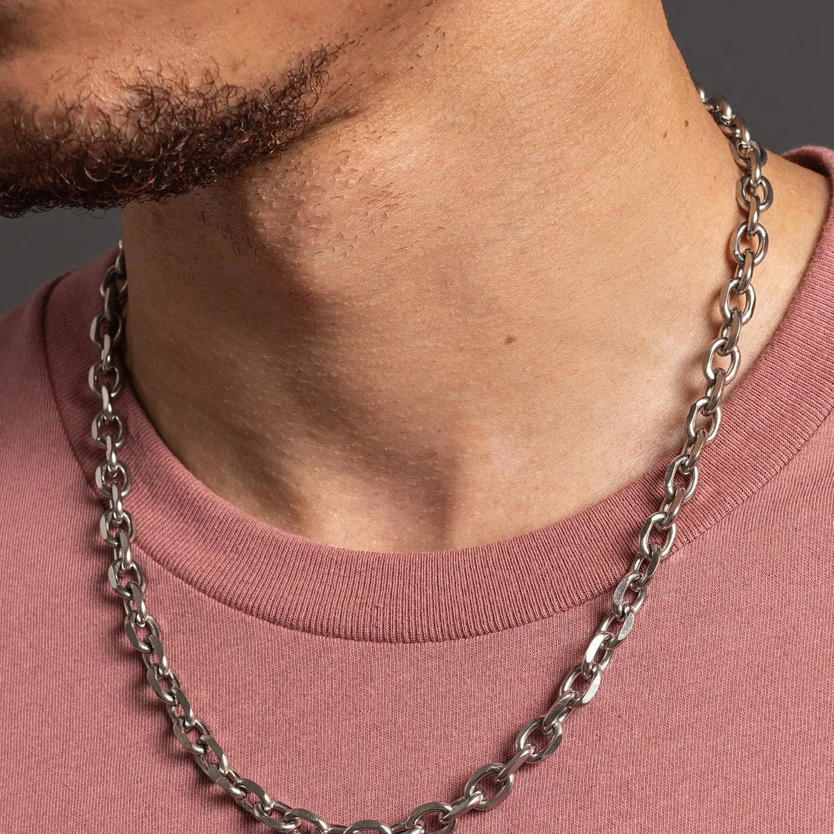 Waterproof 8mm Thick Cable Style Chain Necklace