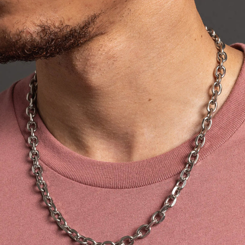 Waterproof 8mm Thick Cable Style Chain Necklace