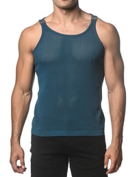 Knitted Tank with Clips (Turquoise)