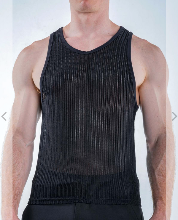 Captivity Mesh Tank (Black)