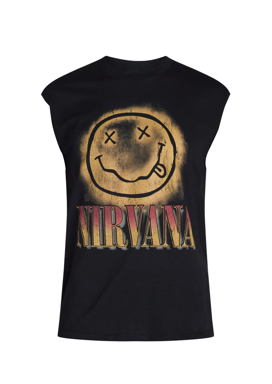 Nirvana Happy Face Muscle Tee