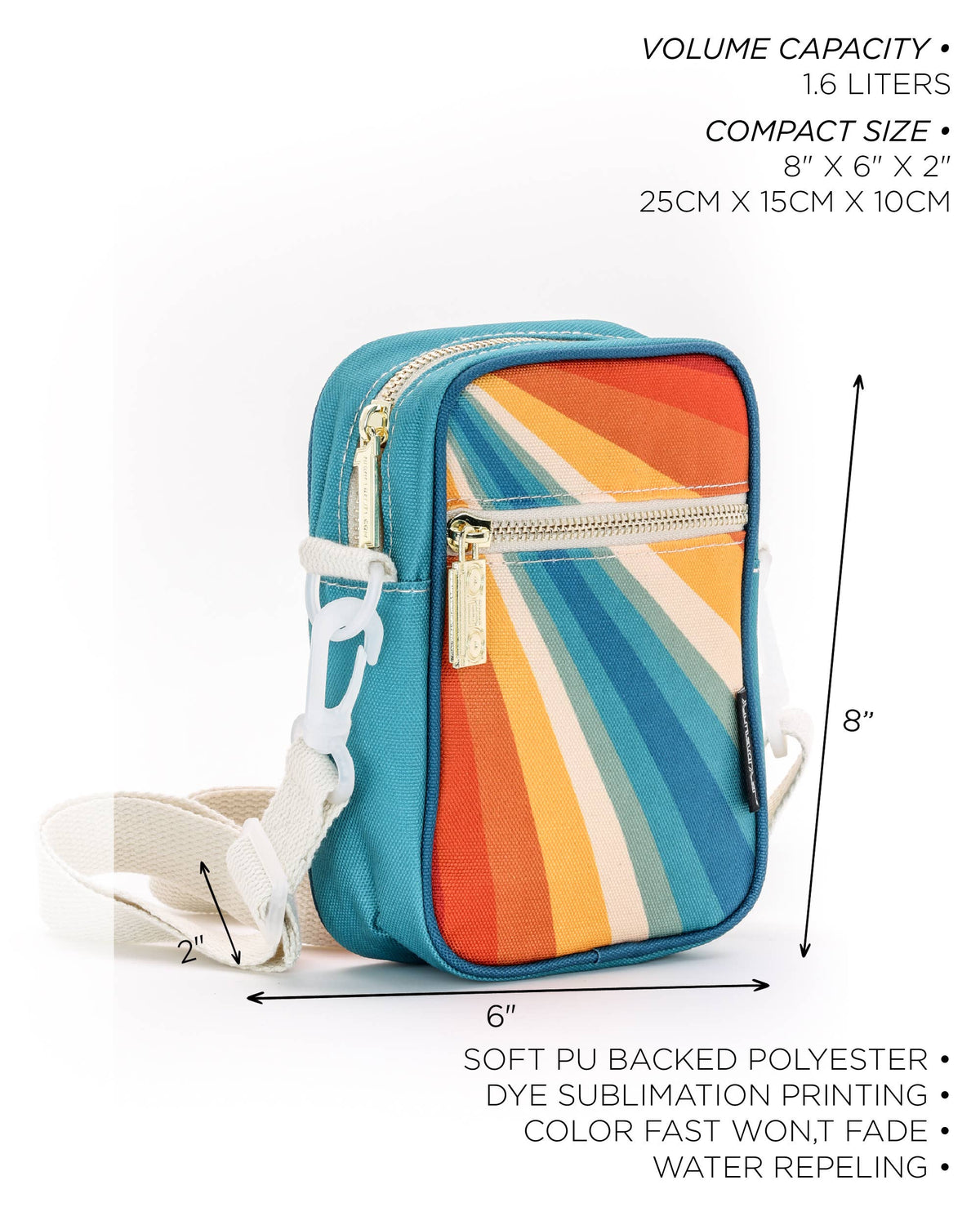 Crossbody Mini Brick Bag (Recycled Rainbow)
