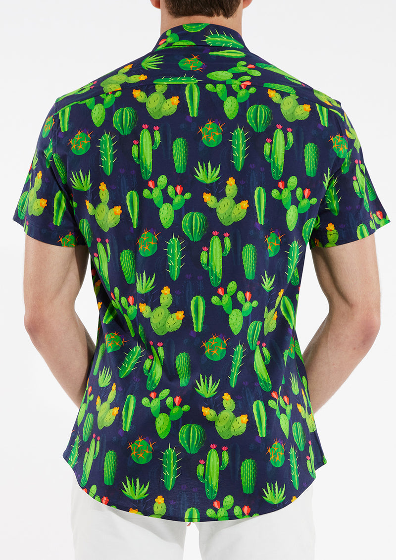 Stretch Jersey Knit Shirt (Green Cactus)