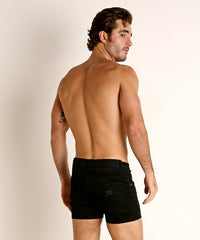 Corduroy 5-Pocket Shorts (Black)